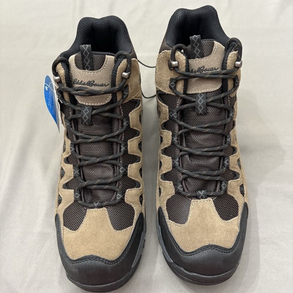 Eddie Bauer Ridgeline Brown Suede Waterproof Outdoor Hiking Boots Men Size 11